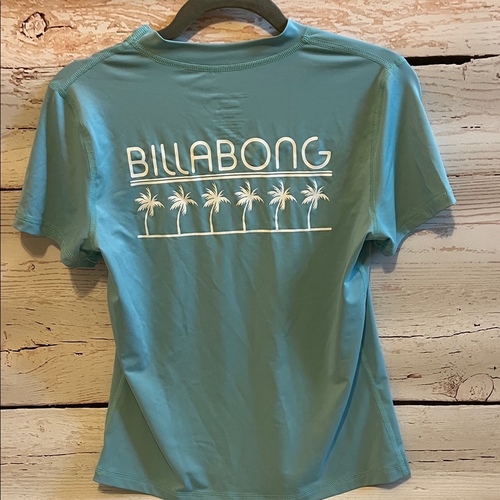 Billabong Teal T-Shirt with Palm Design